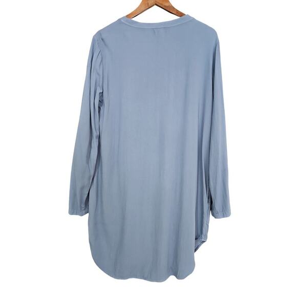 Cloth & Stone V-Neck Tunic Top Blue Size L - Picture 2 of 5
